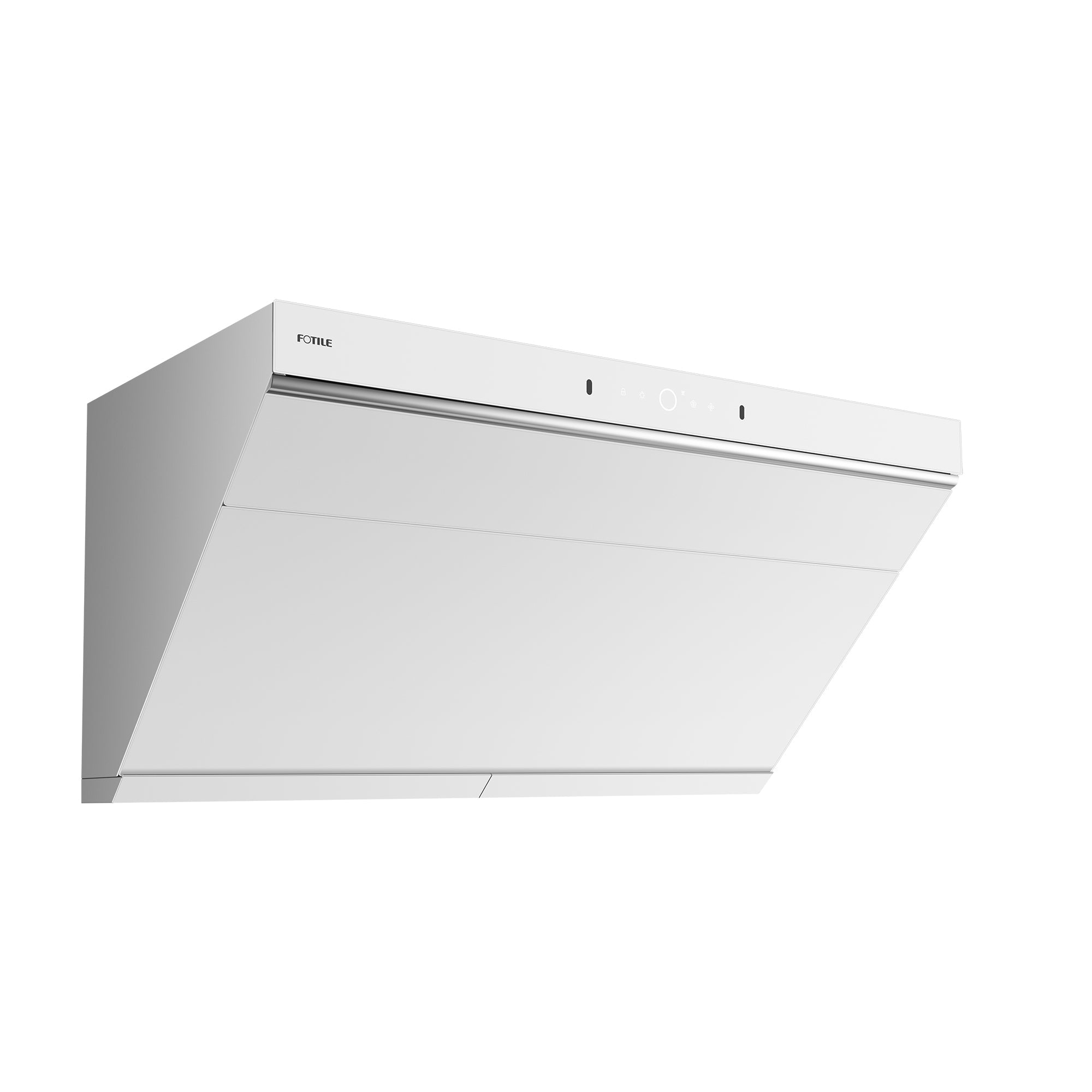 Back. FOTILE - FOTILE 36" 1100CFM Under Cabinet|Wall Mount Range Hood in White Tempered Glass - White.