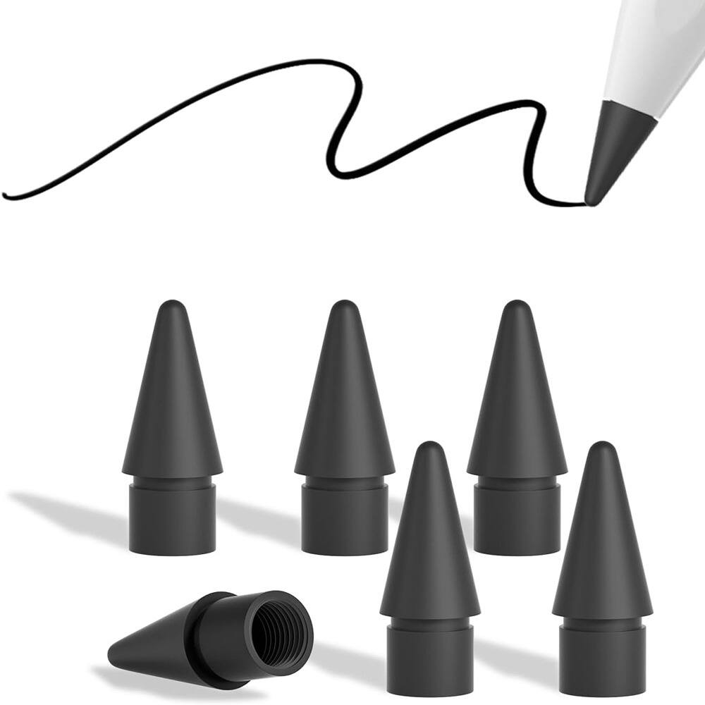 Front. RTMB - Apple Pencil 2nd Gen/1st Gen/USB-C, Pencil Nibs Set Compatible with Apple Pen - Black.