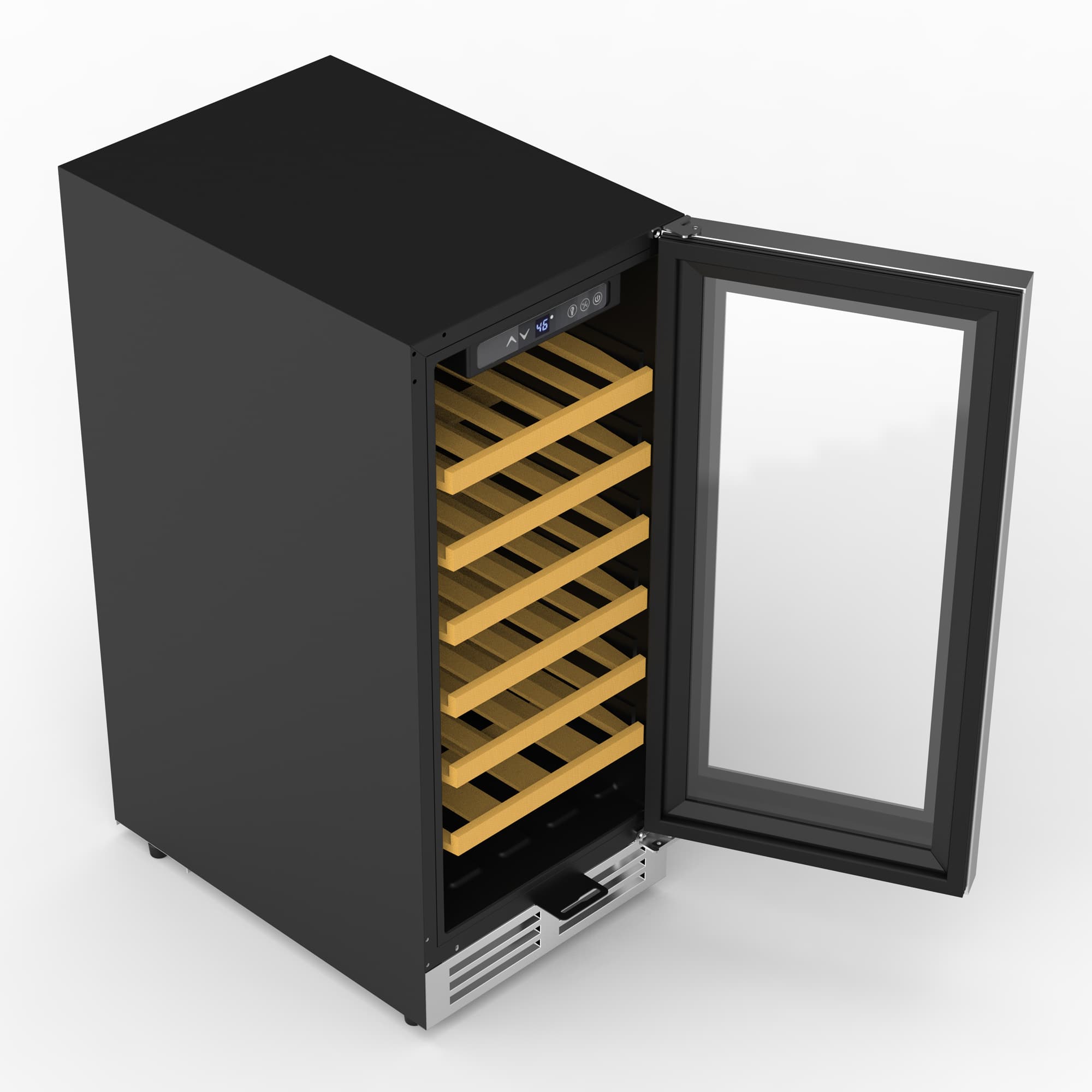 FC Design 15 Inch Single Zone Wine Cooler 33 Bottles Stainless