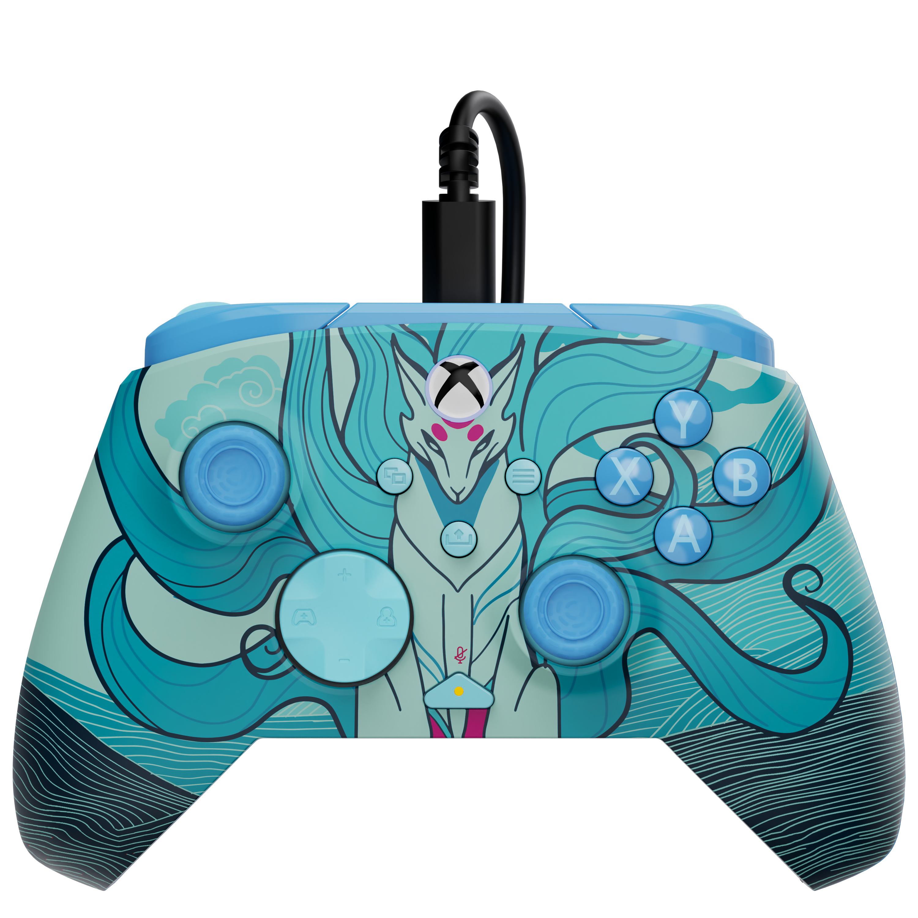 Turtle Beach - REMATCH™ Advanced Wired Controller - EverGLOW for XB, PC - Blue Kitsune
