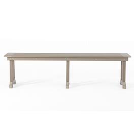 WestinTrends - Malibu 65" Outdoor Patio Trestle Dining Bench - Weathered Wood