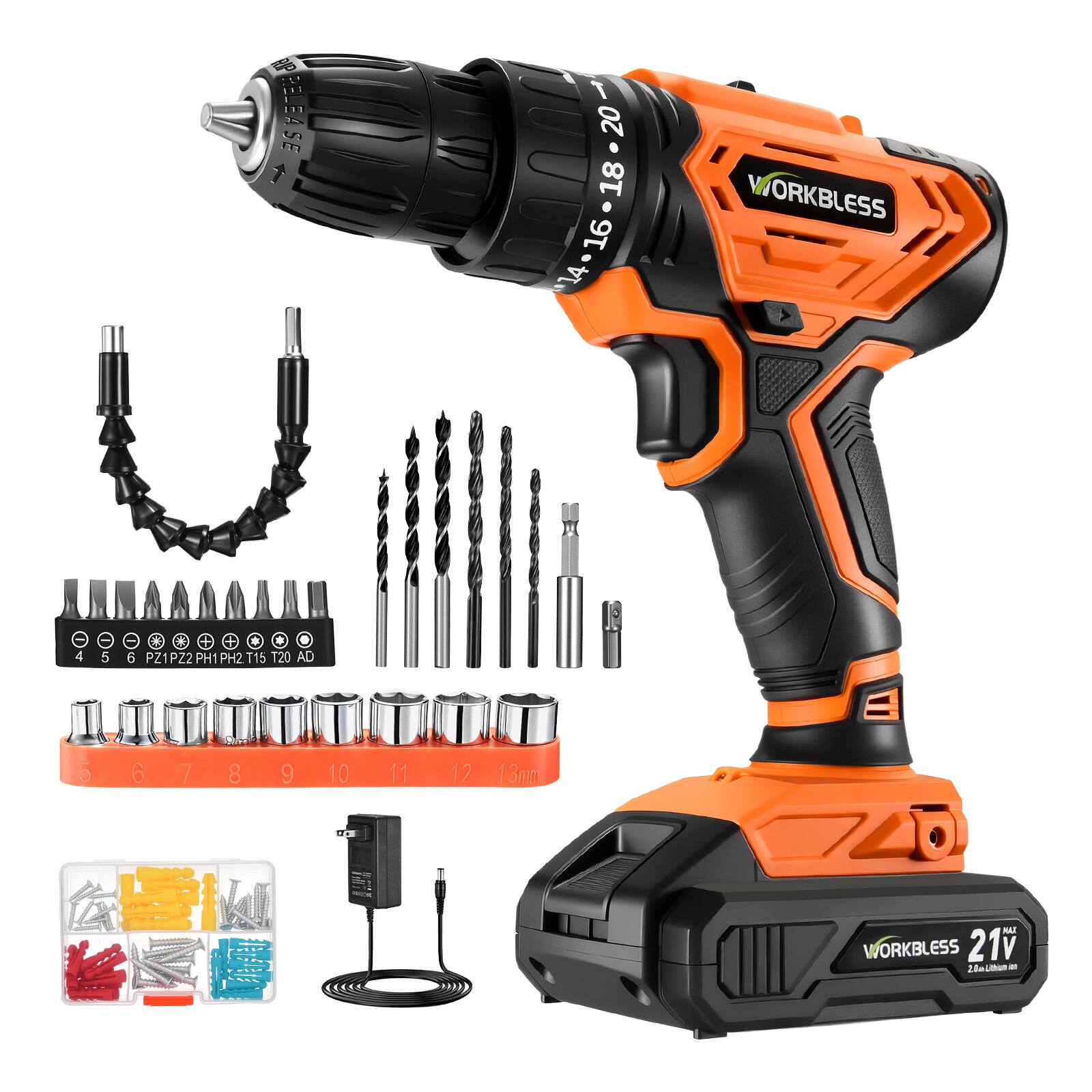 PRELEASE 1 t 1 1 20 1618-20 18 . 16 14 WORKBLESS 4 5 8 * K + + - . . PZ PZ2 PH1 PH2 T15 T20 AD 5 6 7 8 9 10 11 12 13mm MAI WORKBLESS 21V 2hmion