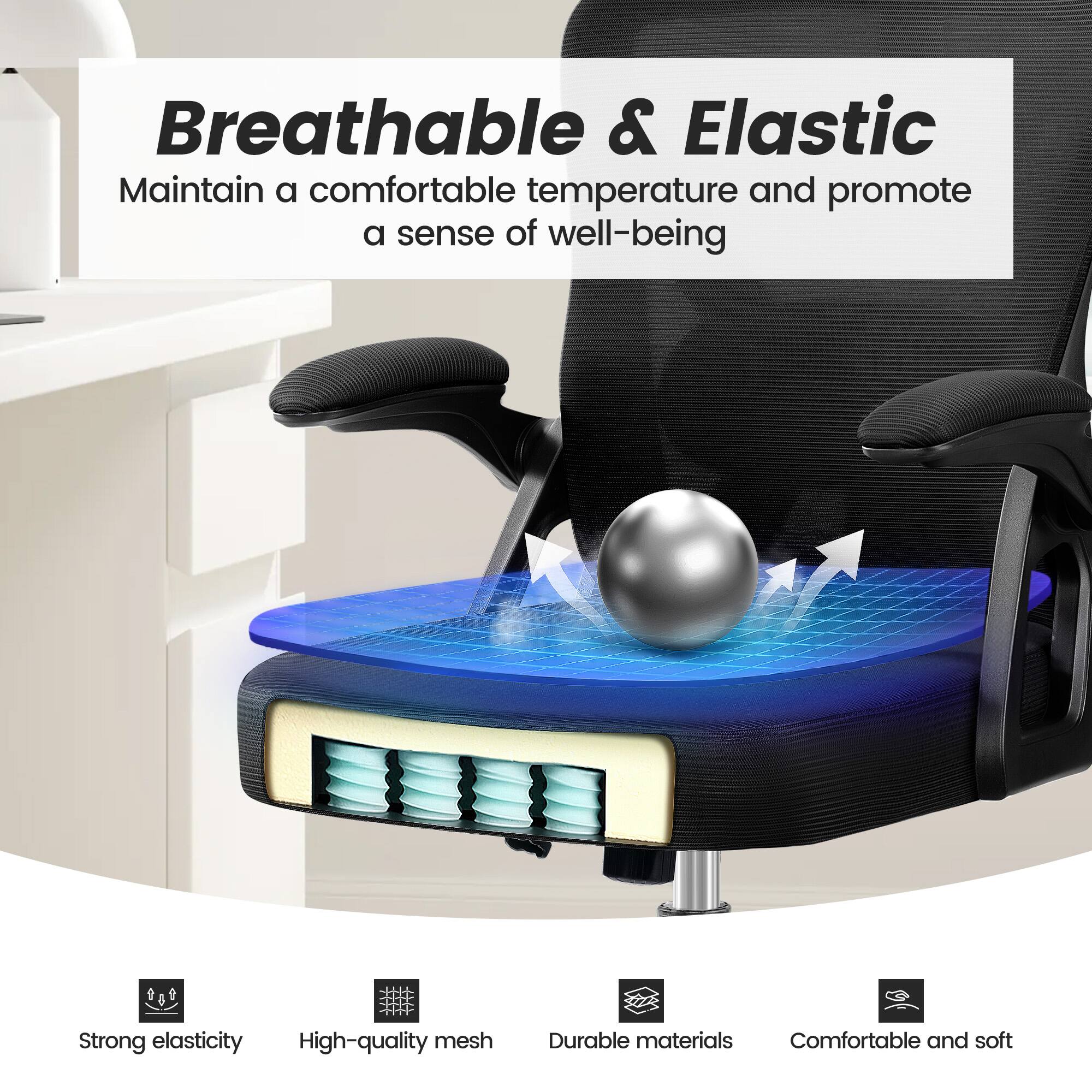 Breathable & Elastic  
Maintain a comfortable temperature and promote a sense of well-being  

- Strong elasticity  
- High-quality mesh  
- Durable materials  
- Comfortable and soft