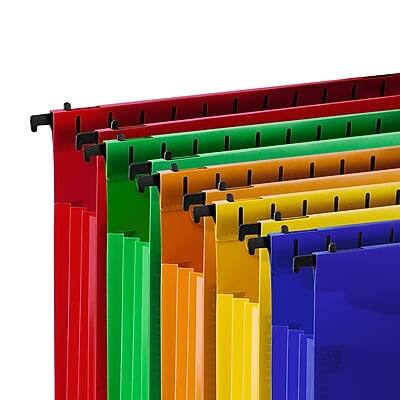 Alt View 3. Staples - Staples® Hanging File Folder, 3.5" Expansion, Letter Size, Assorted, 5/Pack (TR36330/36330) - Assorted.