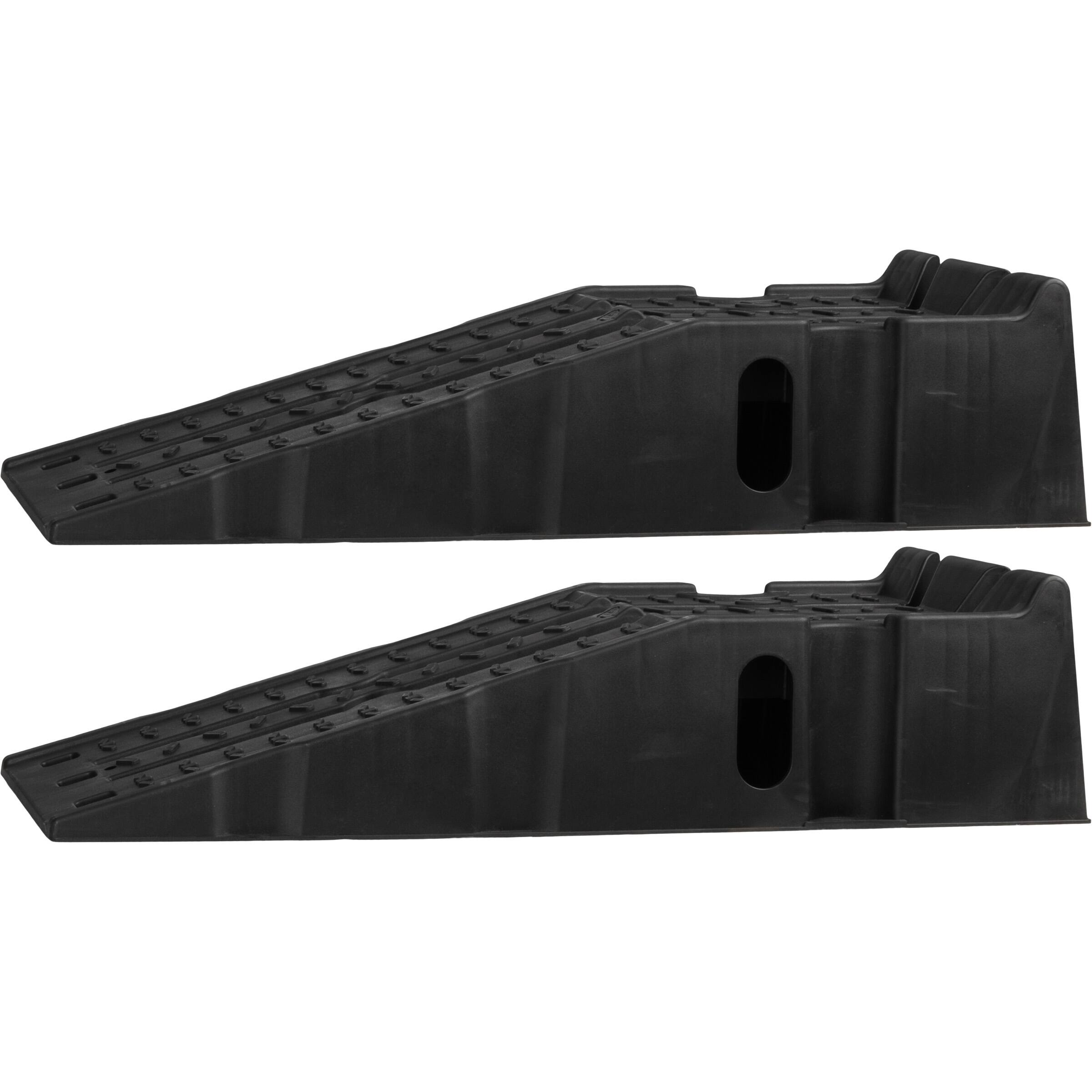 Left. Stalwart - Car Ramp Lifts for Oil Changes 2-Pack - Black.