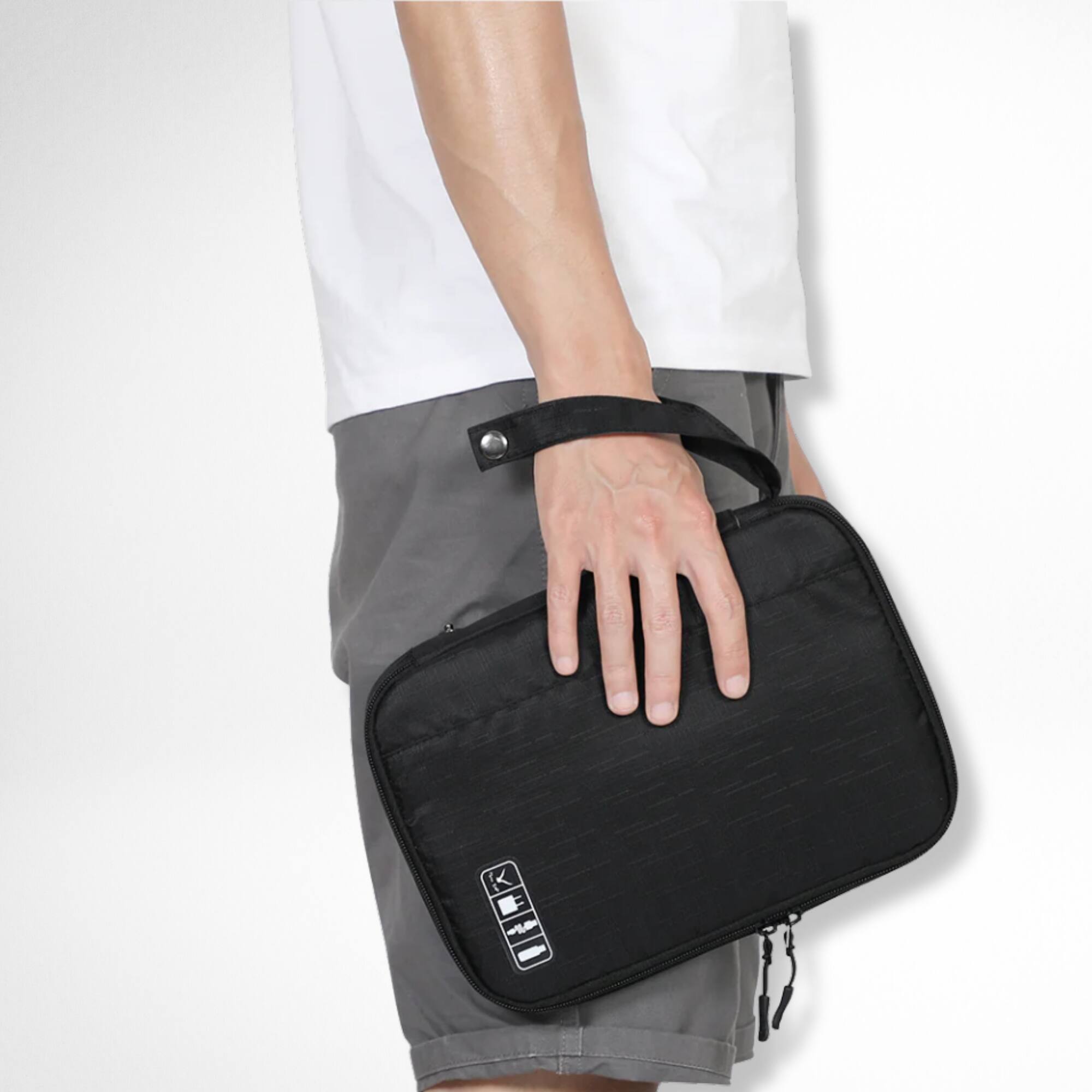 Back. Hynes Eagle - Travel Tech Organizer Case - Black.