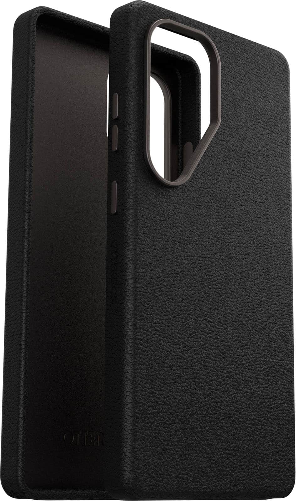 Alt View 1. OtterBox - Symmetry Series Cactus Leather Soft Shell for Galaxy S25 Ultra - Noir Ash.