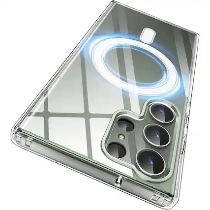Front. Kitcheniva - Hybrid Armor Shockproof With MagSafe Phone Case For Samsung Galaxy S22 Clear - Clear.