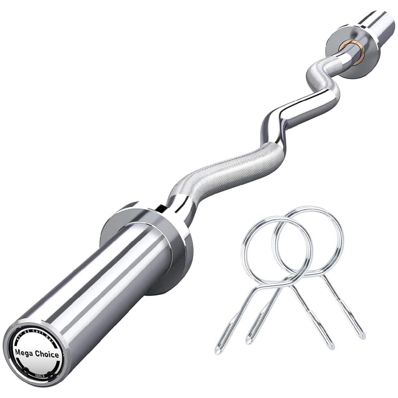 GARVEE - Olympic Barbell for Home Gym, 500LB Capacity with Copper Sleeves - Silver