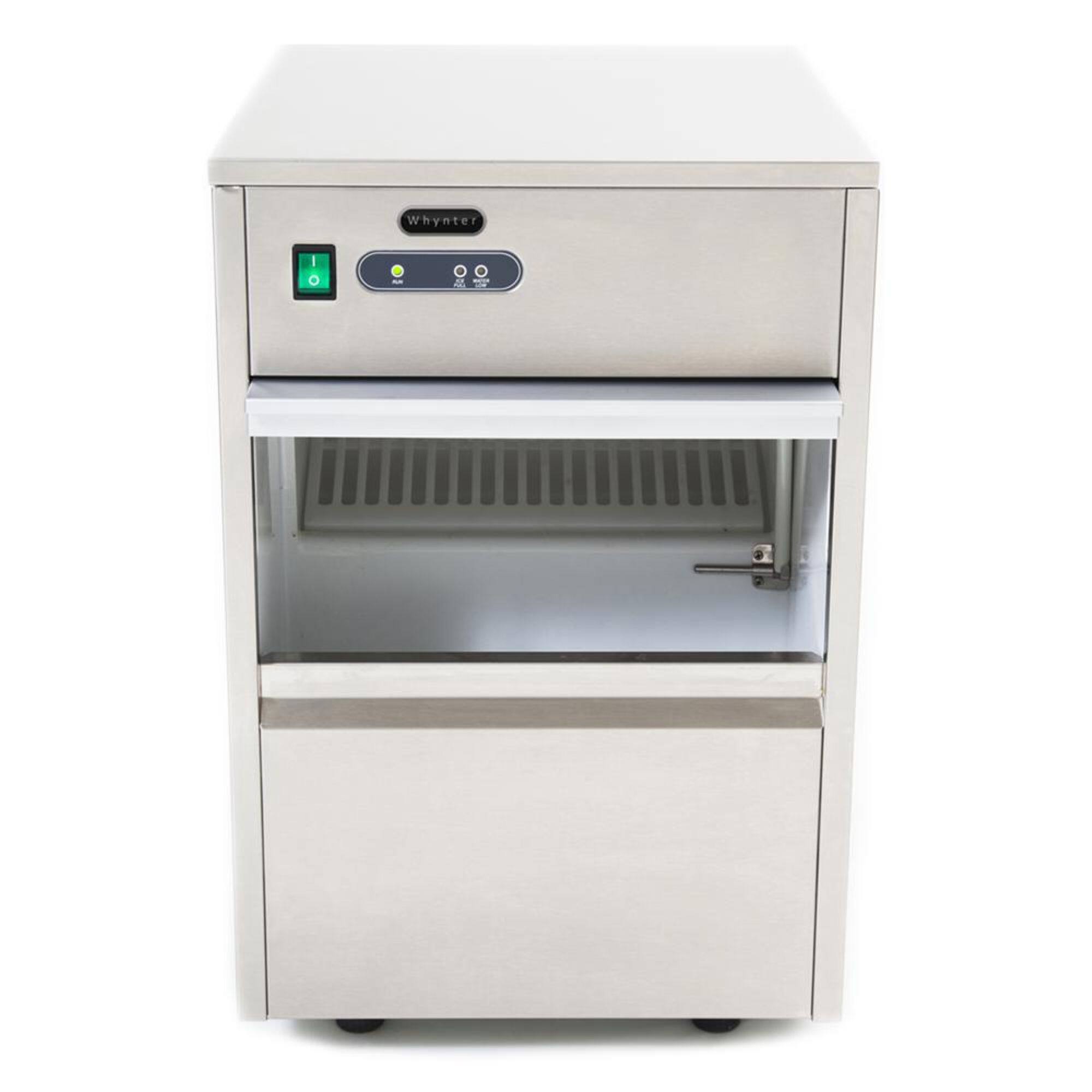 Angle. Whynter - 15" 44-Lb. Freestanding Icemaker - Stainless Steel.