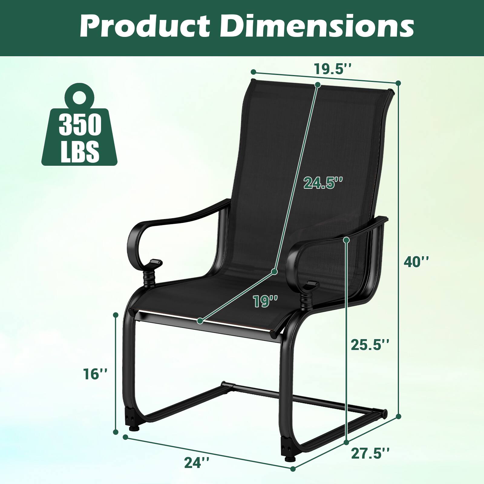 Product Dimensions: 19.5" x 350 LBS x 24.5" x 40" x 19" x 25.5" x 16" x 24" x 27.5"