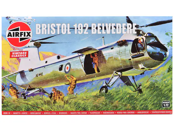 BRISTOL 192 BELVEDERE
AIRFIX VINTAGE CLASSICS
XG448
A03002V
1:72 MODEL KIT
PLASTBYGGSATS
RAKENNUSSARJA
MODELO PARA CONSTRUIR
MODELBYGGESAT
YNAPMONOTOYMENO
MONTEMO
MAQUETTE A MONTER
MODELLBAUSATZ
MODELLO A SCALA
BOUWMODEL
MAQUETA PARA MONTAR