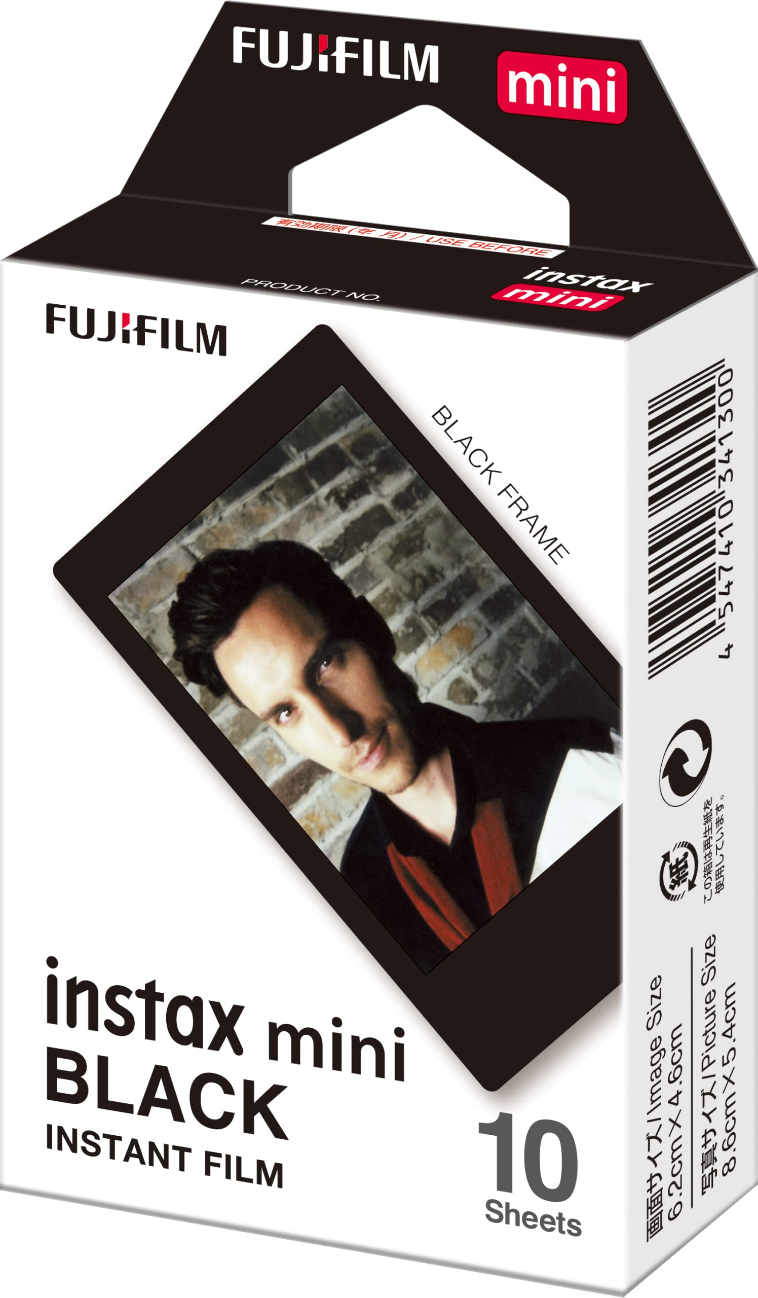 FUJIFILM mini R (3 FI / USE BEFORE PRODUCT NO. instox mini FUJIFILM BLACK FRAME 341300 547410  instax mini BLACK INSTANT FILM 10 Sheets 4  
E5 Size Size Picture 4cm Scm 5 X /Image 4  
6cm 2cmx  8  6
