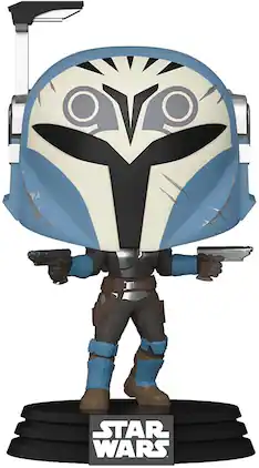 Star Wars The Mandalorian Funko POP Vinyl Figure | Bo-Katan with Helmet - Blue