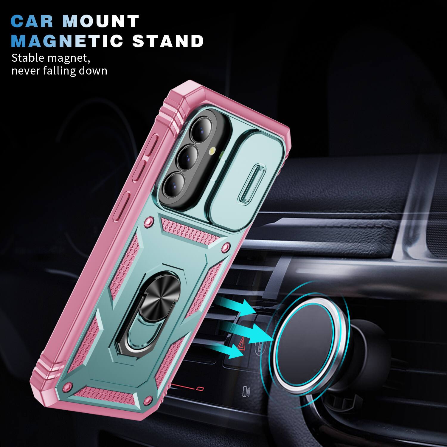 CAR MOUNT MAGNETIC STAND  
Stable magnet, never falling down