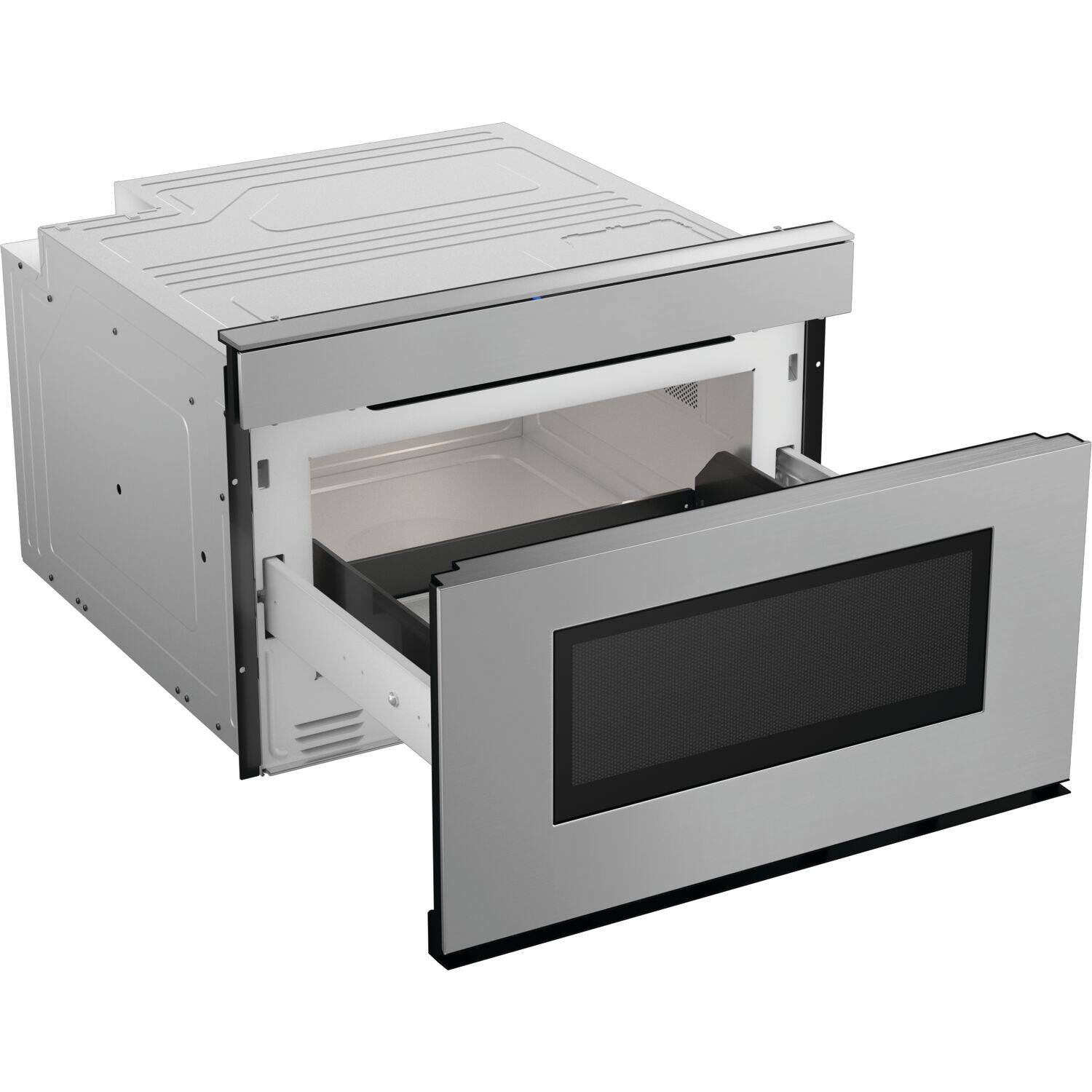 Alt View 15. Sharp - 24 In 1.2 CuFt Built-In Smart Microwave Drawer Oven with Easy Wave Open in Stainless Steel - Black.