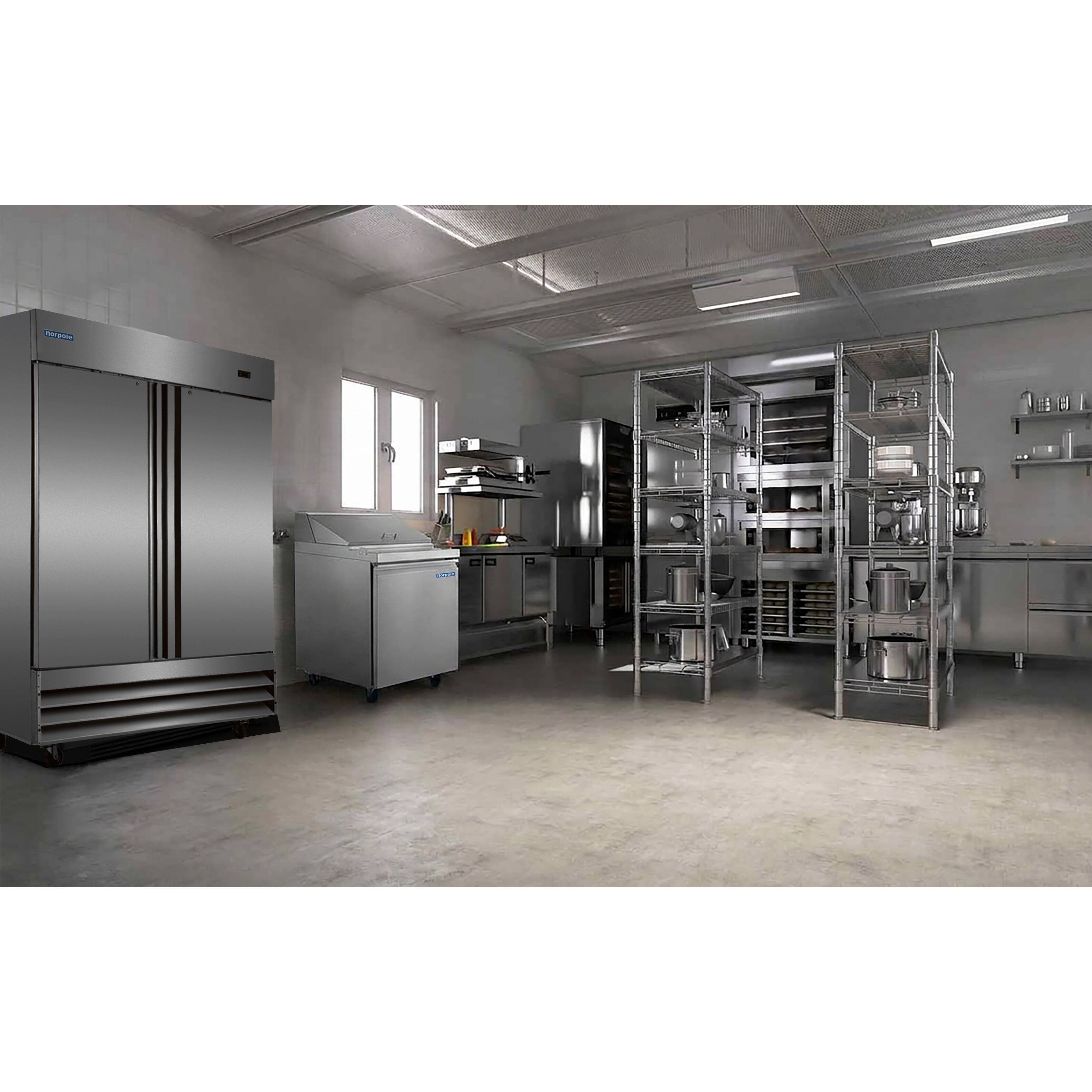 Alt View 9. Magic Chef - Commercial 6 cu. ft. Sandwich-Salad Prep Refrigerator in Stainless Steel - Stainless Steel.