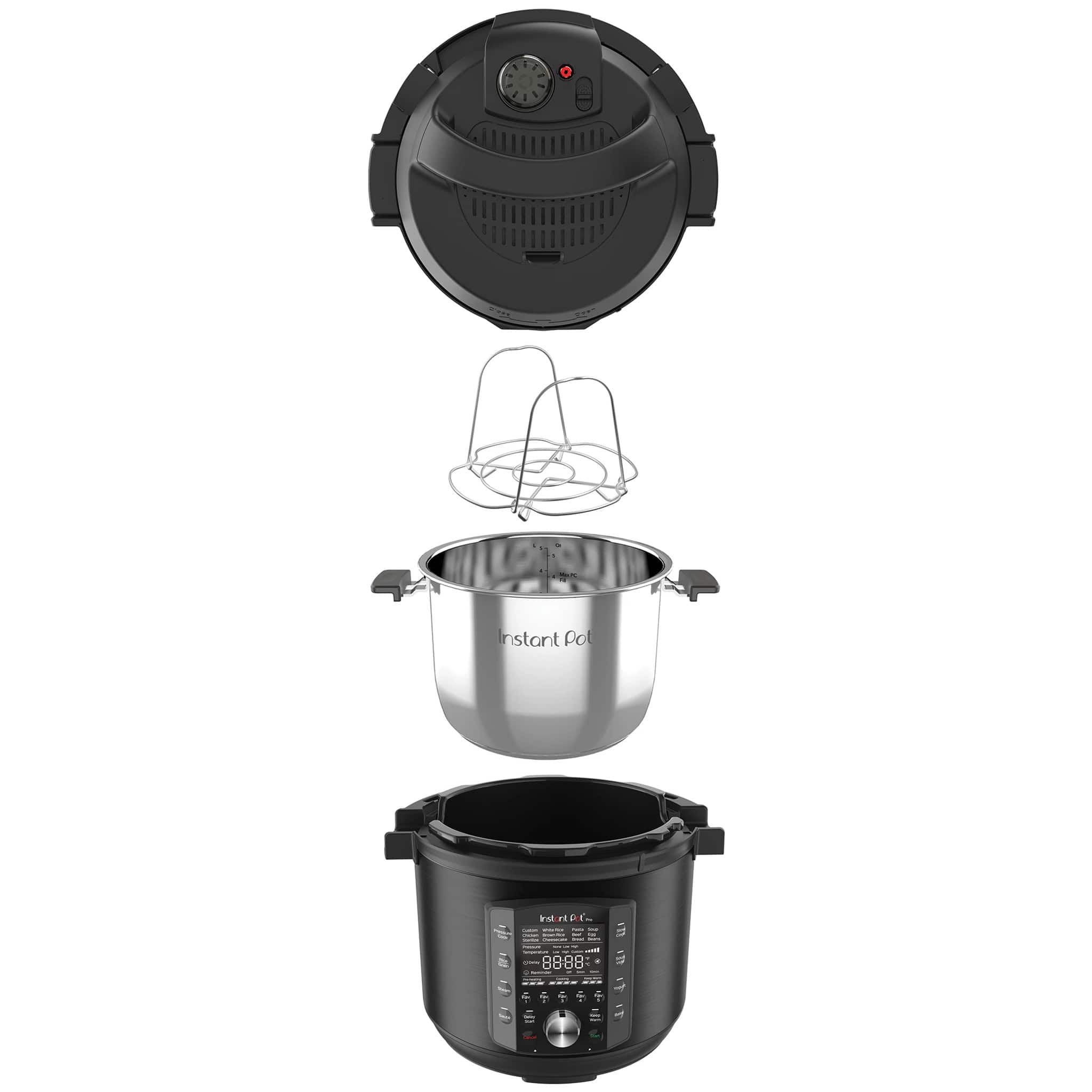 Alt View 11. Instant Pot - 6qt Pro Electric Pressure Cooker - Black.