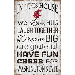 Fan Creations - Washington State Cougars 11'' x 19'' Team In This House Sign - Multicolor