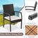 Patio Wicker Dining Chair: Ergonomic Backrest, Adjustable Footpads of Front Legs, Sturdy X-Shaped Metal Frame.