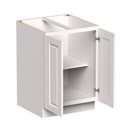 Boyel Living - 24-in W x 34.5-in H x 24-in D Shaker Full-Height Door Kitchen Base Cabinet with Soft-Close Hinges - Glacier White