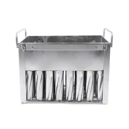 Front. Home Collection - 40PC Stainless Steel Popsicle Ice Cream Mold Spiral Stick Holder - Silver.