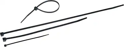 Front. Tatco - Nylon Cable Ties, 11 x 3/16, 50 LB, 500/Pack, Black - Black.