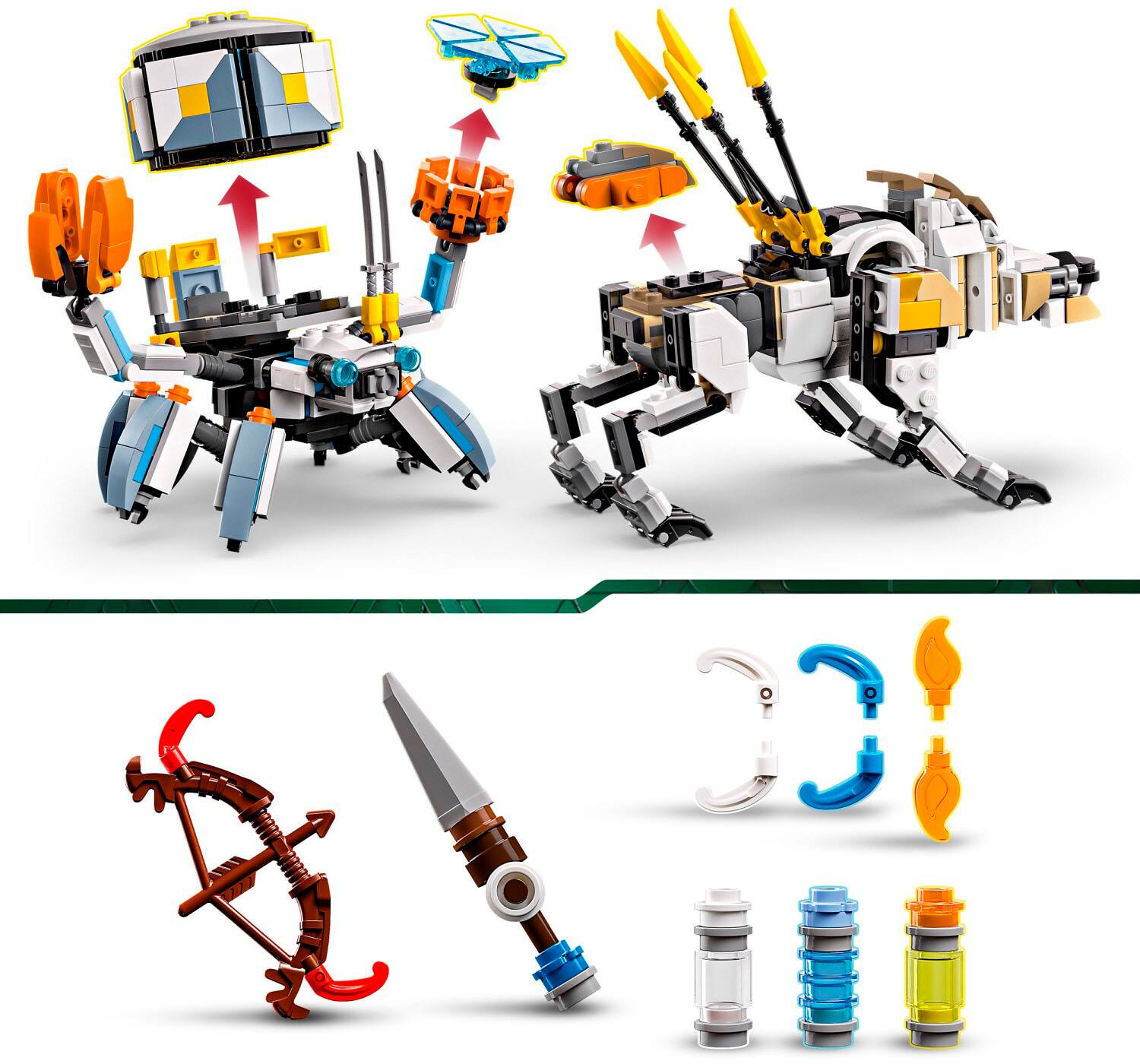 Alt View 11. LEGO - Horizon Adventures Aloy & Varl vs. Shell-Walker & Sawtooth Toy 77037.