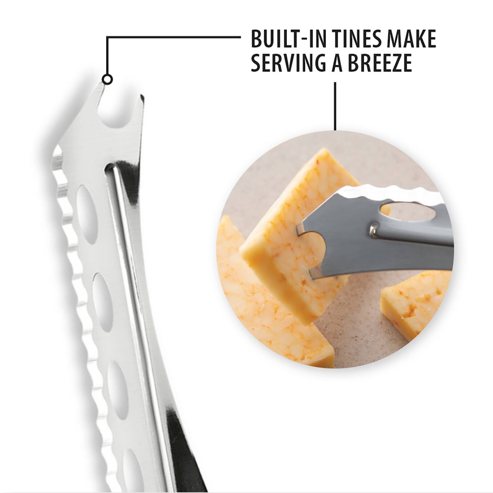 BUILT-IN TINES MAKE SERVING A BREEZE