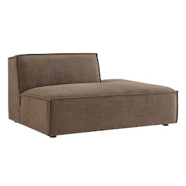 Restore Performance Fabric Upholstered Right-Facing Armless Modular Chaise by Modway - Mocha