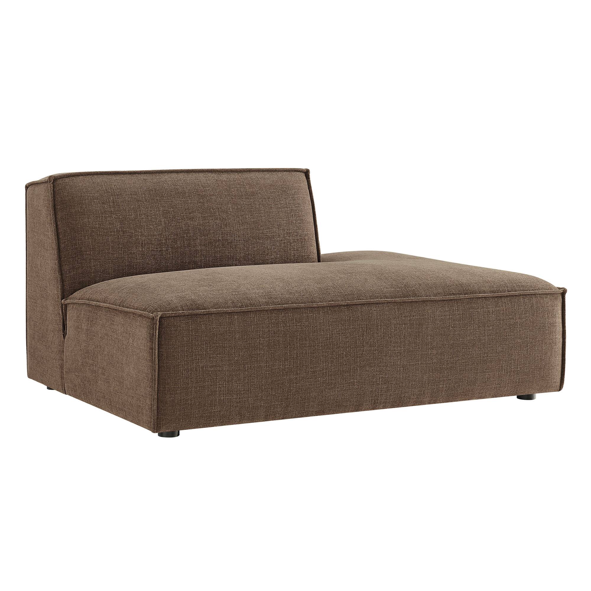 Front. Modway - Restore Performance Fabric Upholstered Right-Facing Armless Modular Chaise by Modway - Mocha.