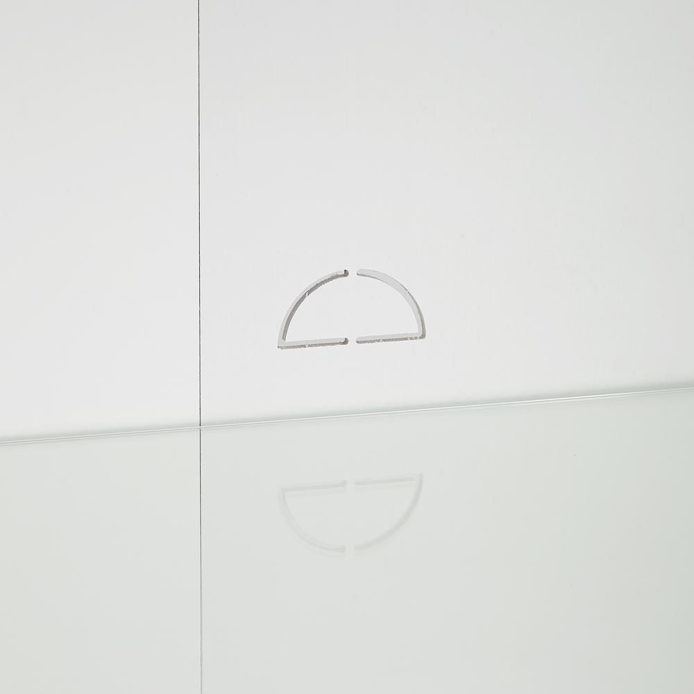 Left. Crosley Furniture - Roarke Glass Door Kitchen Pantry Storage Cabinet - White.