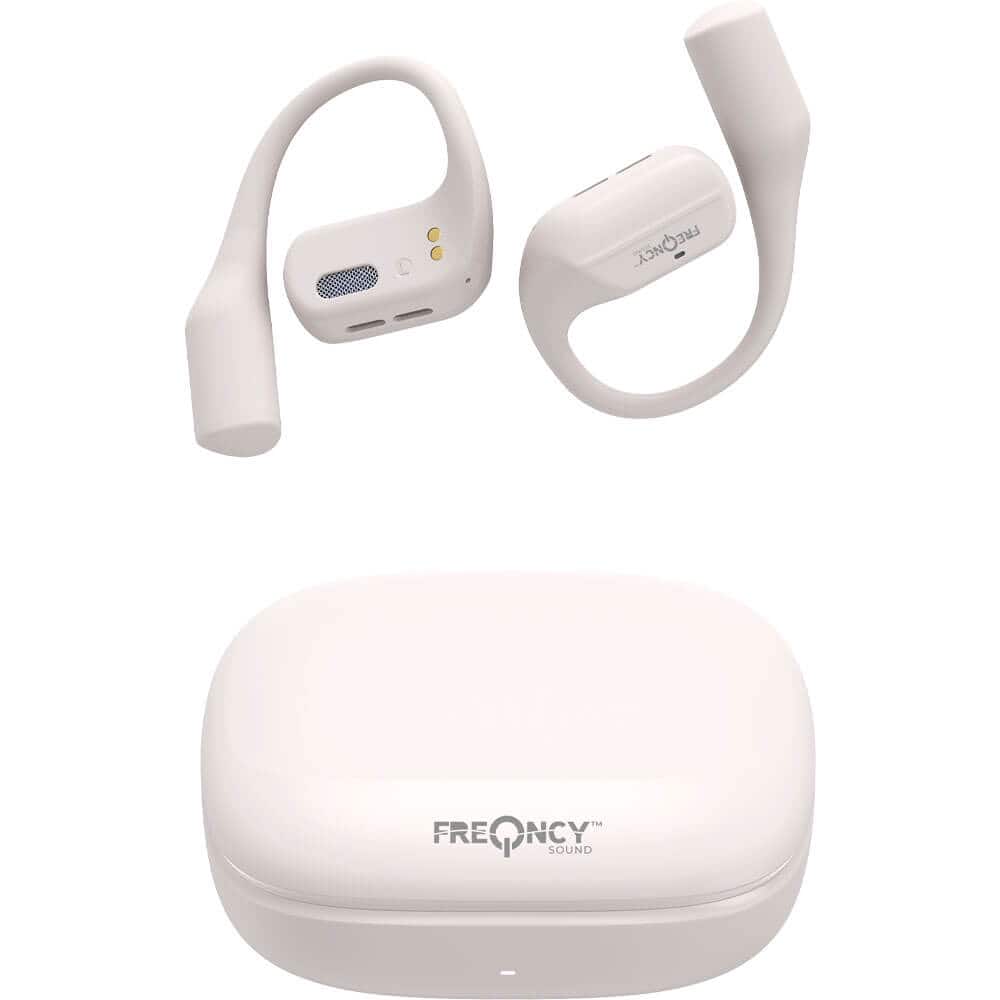 Freqncy Sound - FQ1100IVY Open-Ear True Wireless Bluetooth Stereo Earbuds - Ivory - White