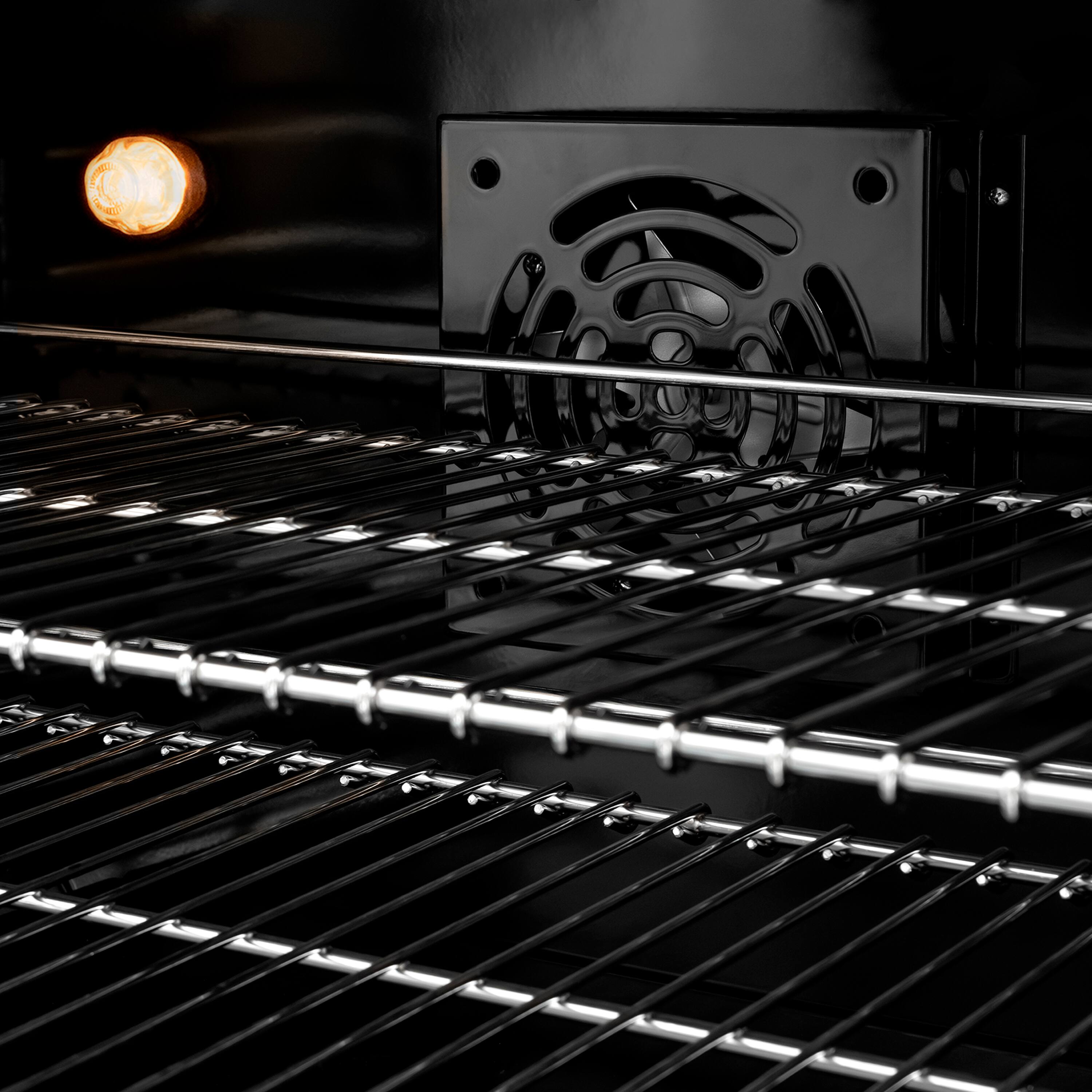 Alt View 12. ZLINE - 36 in. Wide 6 Burner Designer 5.2 cu. ft. Freestanding DuoPro Dual Fuel Range with with Black and Bronze Accents+M9 - Black Satin Stainless Steel.