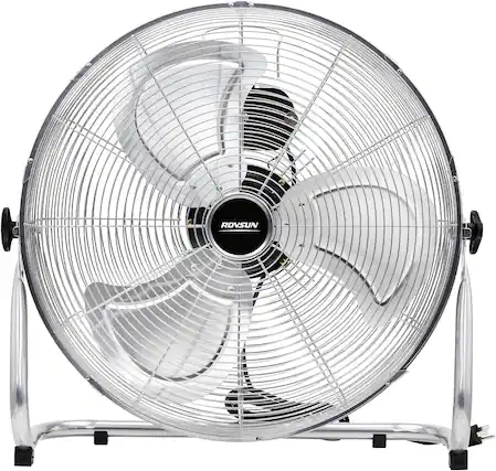 Front. Winado - 12'' Floor Fans, High Velocity Heavy Duty Metal Industrial Floor Fan for Commercial & Residential, High Power Fan - Silver.