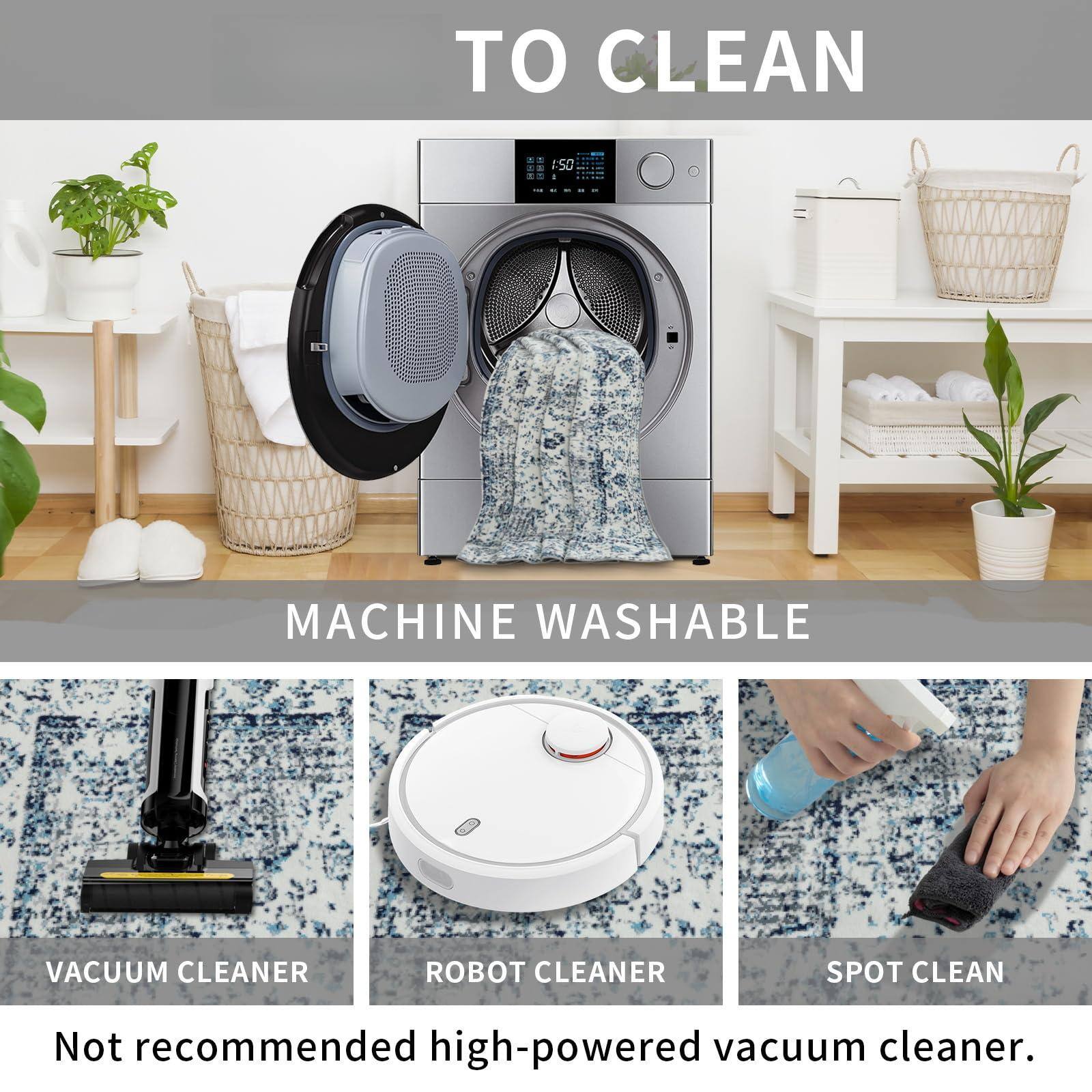 TO CLEAN

MACHINE WASHABLE

VACUUM CLEANER  
ROBOT CLEANER  
SPOT CLEAN

Not recommended high-powered vacuum cleaner.