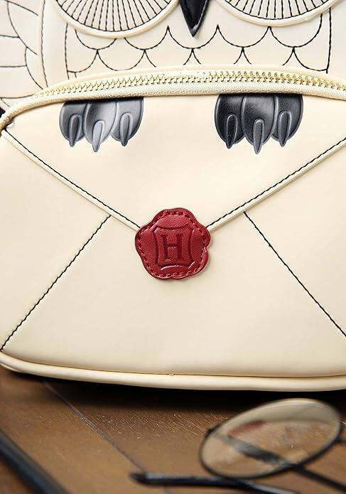 Alt View 6. LoungeFly - Loungefly Harry Potter Hedwig Howler Womens Double Strap Shoulder Bag Purse - Multicolor.