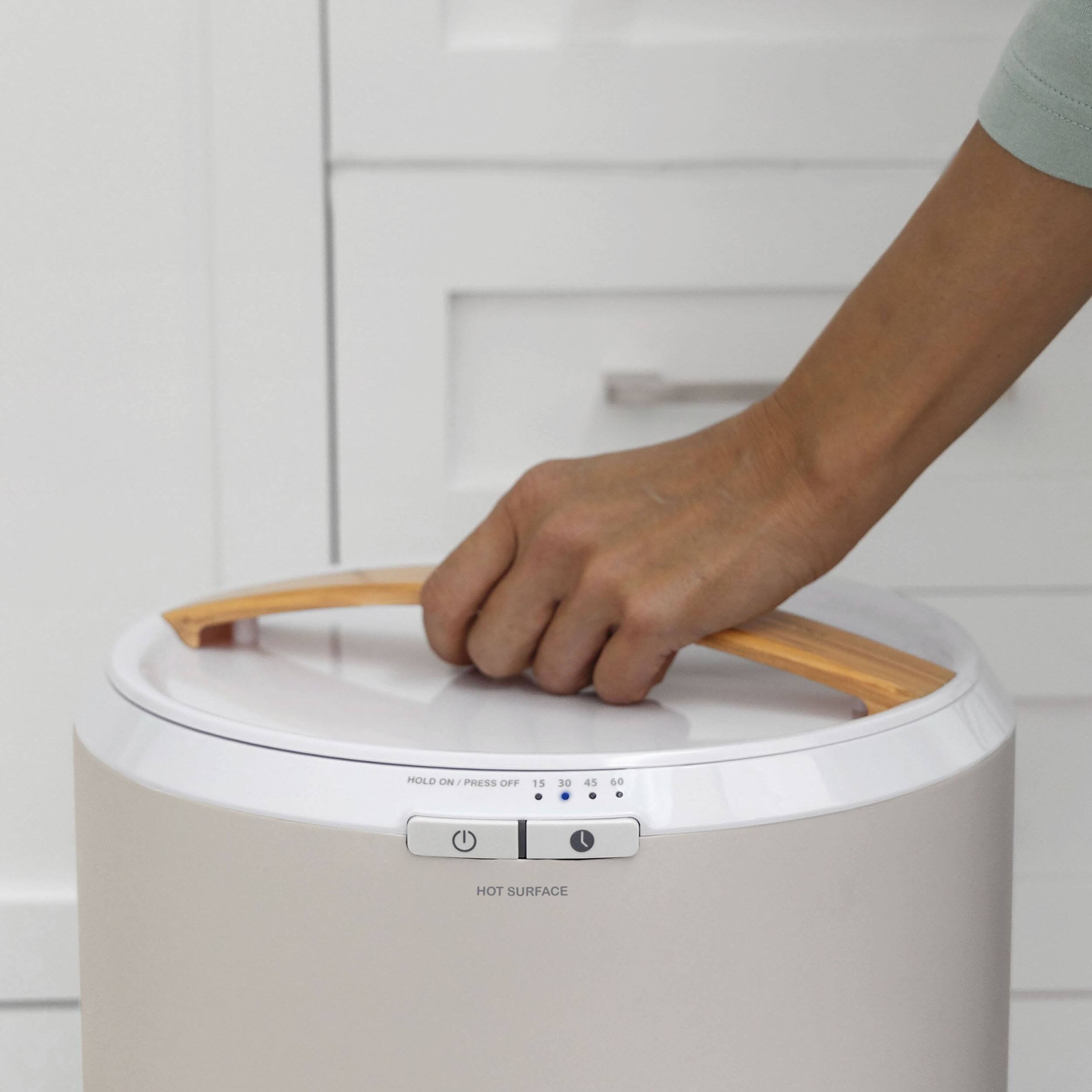 HOLD ON / PRESS OFF  
15 30 45 60  
HOT SURFACE