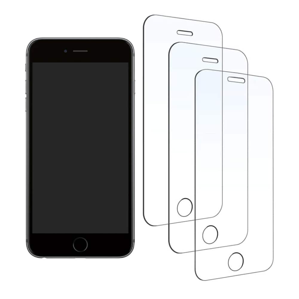 Qixxronics - 3pack Tempered Glass Screen Protector for iPhone 7 Plus / iPhone 8 Plus with Anti-Scratch, Anti-Fingerprint 5.5 inch - Clear