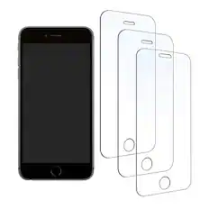Front. Qixxronics - 3-Pack Shatterproof Tempered Glass Screen Protector for iPhone SE 3 (2022) / iPhone SE 2 (2020) Case-Friendly - Clear.