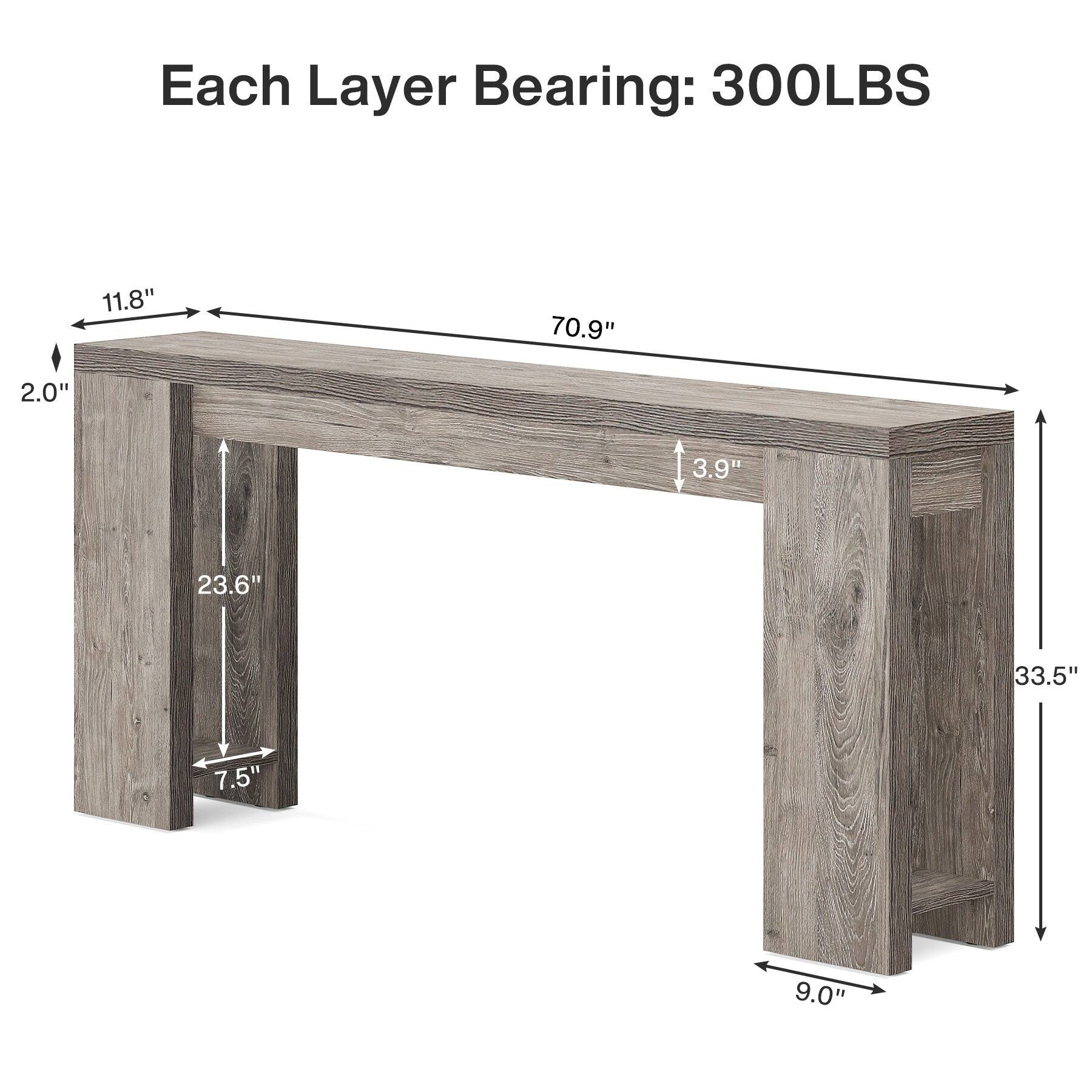 Each Layer Bearing: 300LBS

11.8"
70.9"
2.0"
3.9"
23.6"
33.5"
7.5"
9.0"