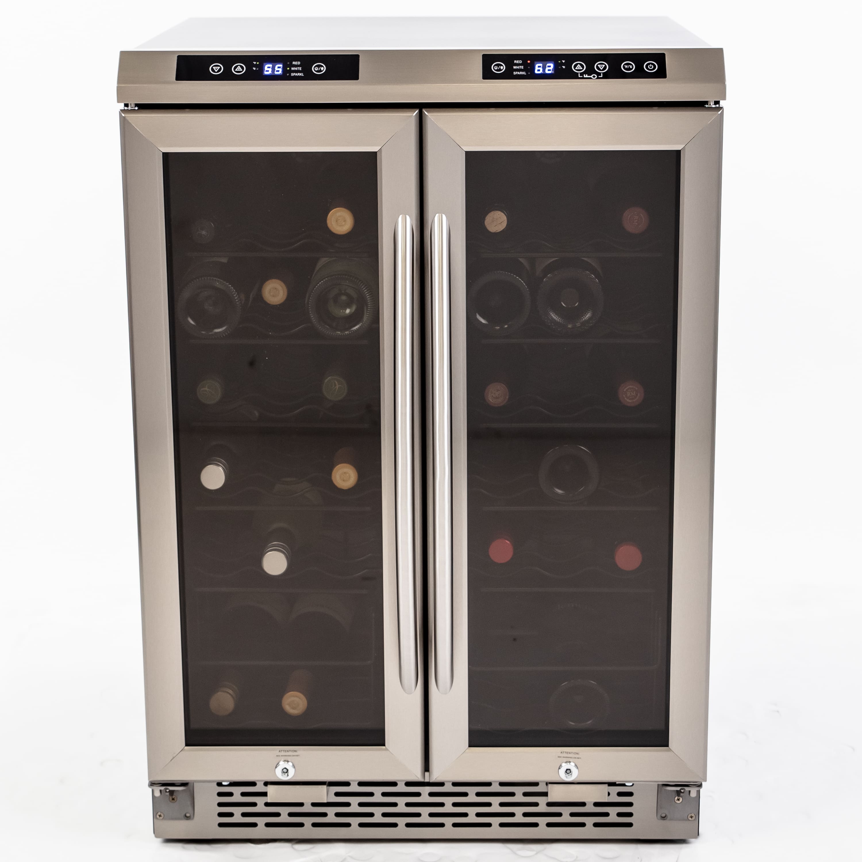 Avanti - Dual-Zone Wine Cooler, 38 Bottle Capacity - Stainless Steel - Front_Zoom