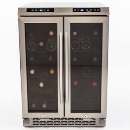 Avanti - Dual-Zone Wine Cooler, 38 Bottle Capacity - Stainless Steel