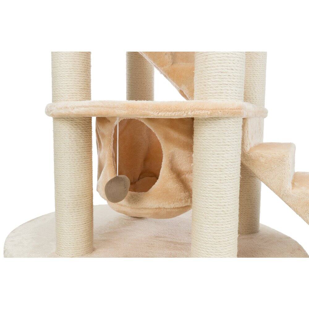 Back. TRIXIE - Elsa Senior Plush & Sisal 4-Level 43.7" Cat Tower, Scratching Posts, Hammock - Beige.