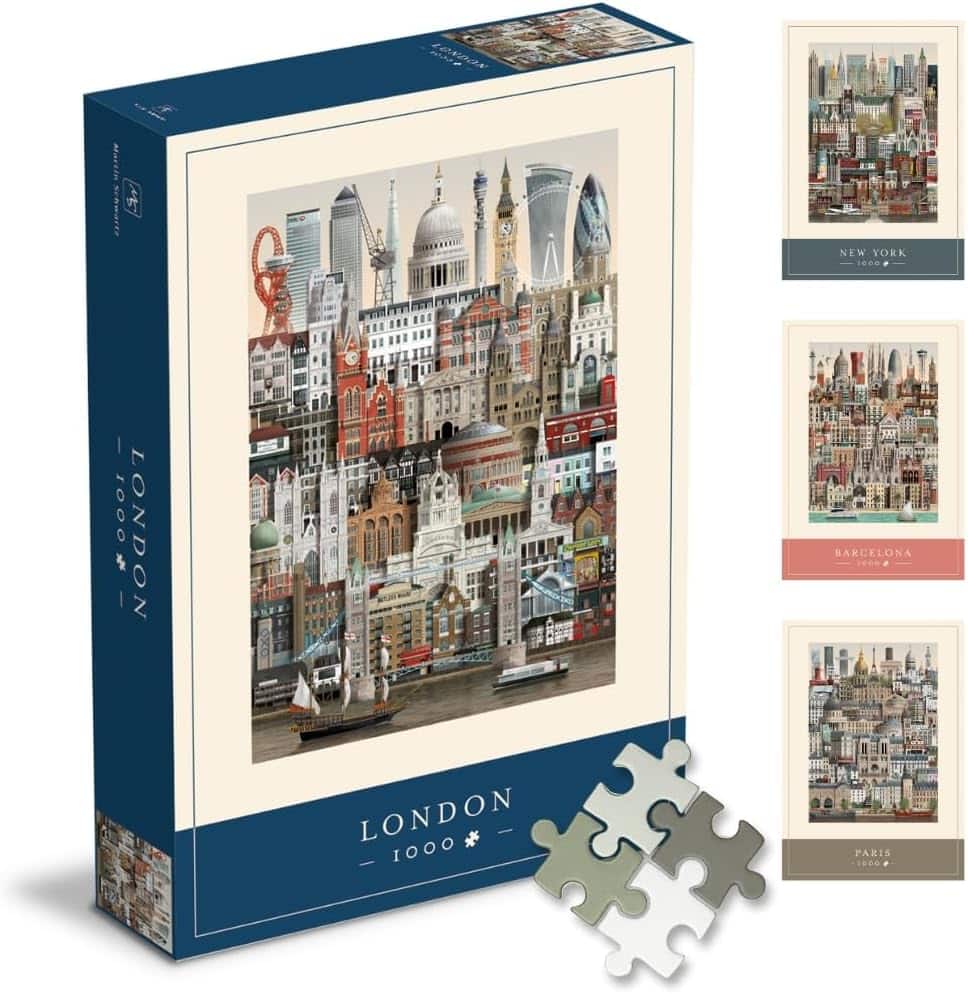 Martin Schwartz - 1000 Piece Jigsaw Puzzle for Adults – Cityscape Illustration of London