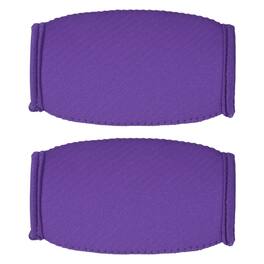 Unique Bargains - Football Chin Pad, Chin Cover Helmet Pad 2pcs, Polyester Accessories, One Size Fits All - Fits Rugby/Lacrosse/Biking - Purple