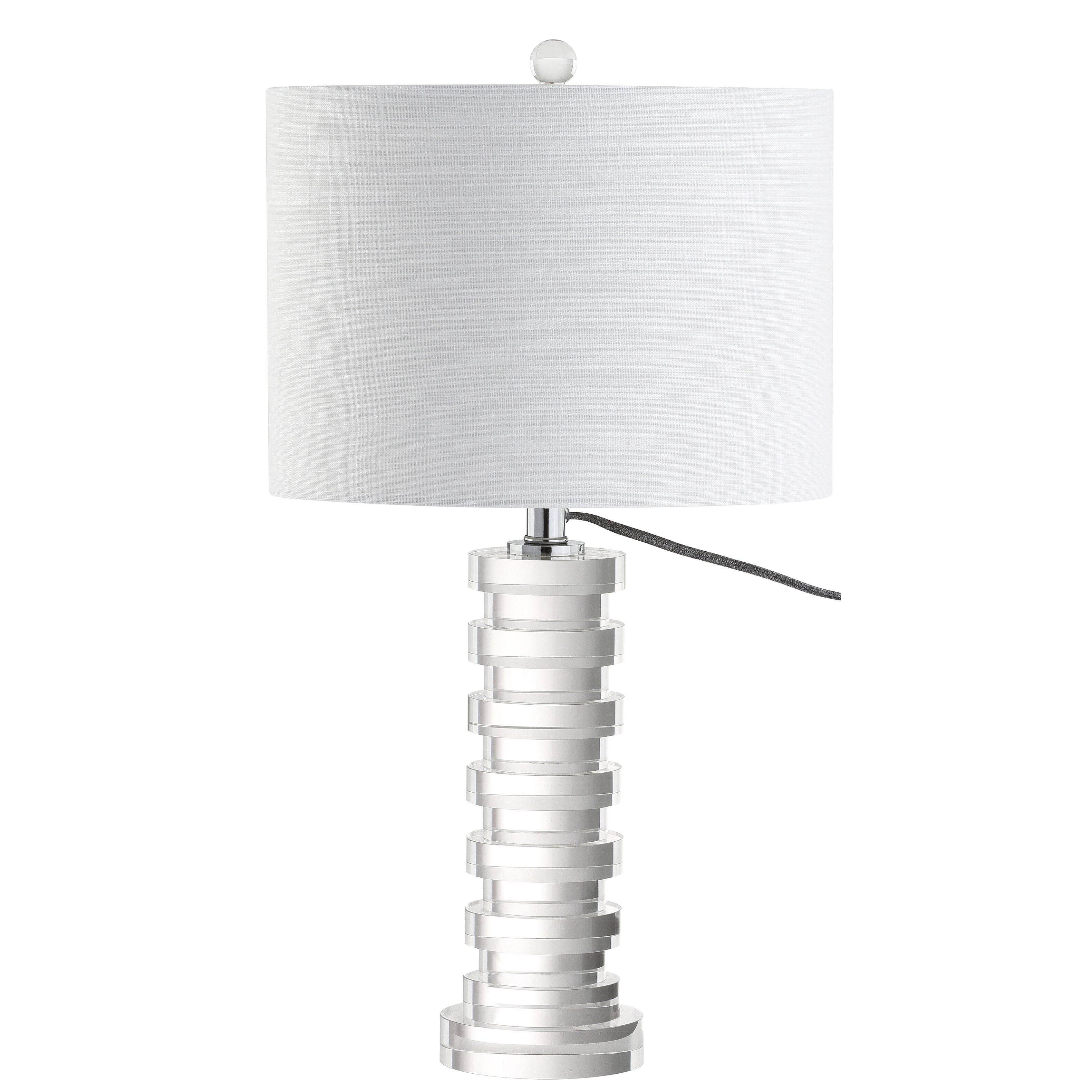 Alt View 5. Jonathan Y - Sasha 25" Crystal LED Table Lamp, Clear - Clear.