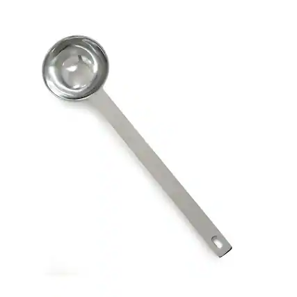 Front. Norpro - 2 Tablespoon Stainless Steel Coffee Scoop, 8-Inch - Silver.