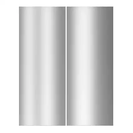 Front. Miele - Miele KEDF 9955 K Stainless Steel Refrigerator Section Panels for models KFNF 9955 iDE and KFNF 9959 iDE.