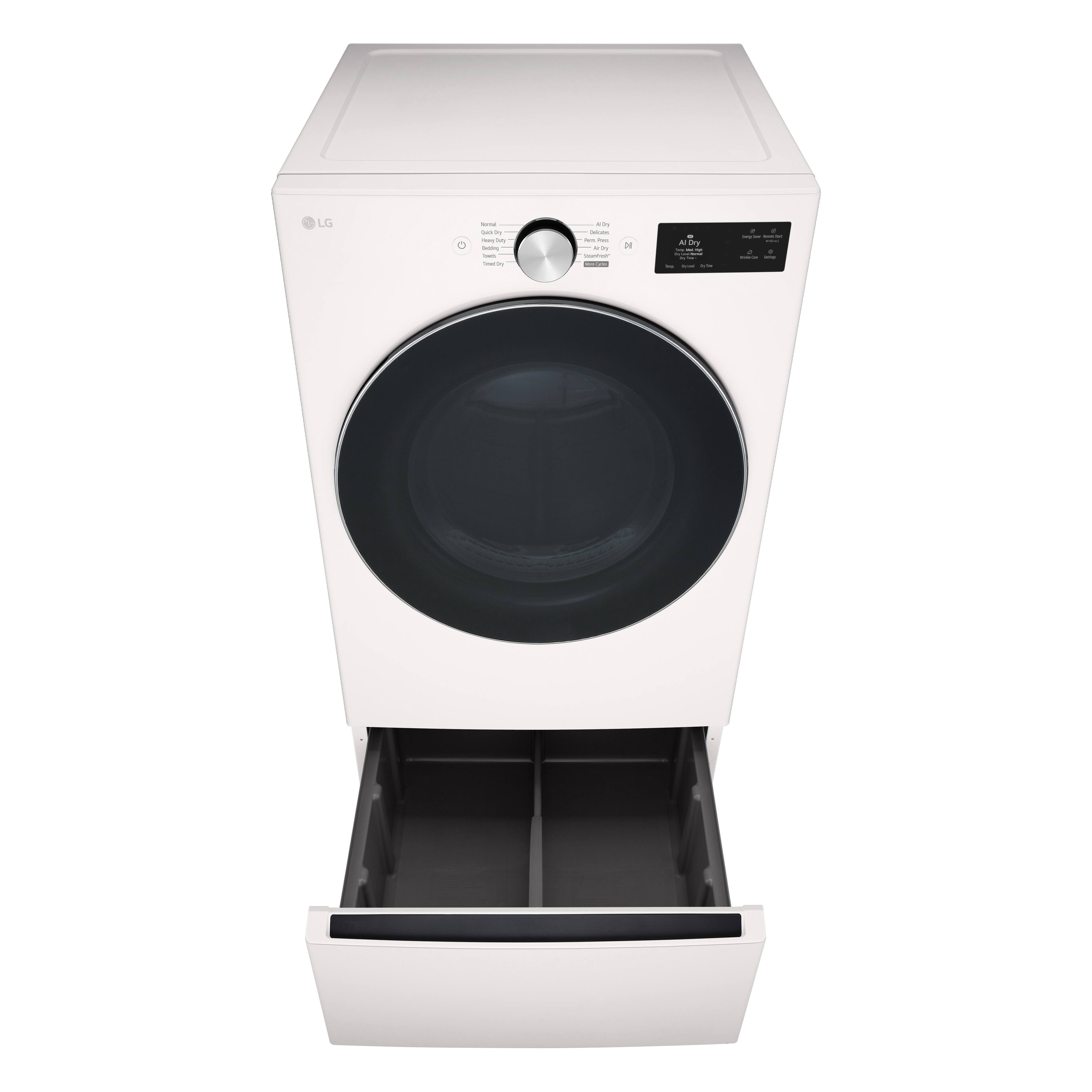 Alt View 7. LG - 27" Laundry Pedestal with Storage Drawer - Alpine White.